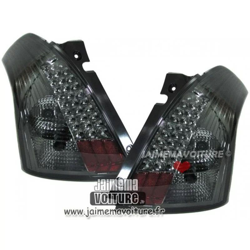 Negro Suzuki Swift ahumado led luces traseras