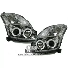 Scheinwerfer Angel eyes Suzuki Swift Sonar Chrome Fronten