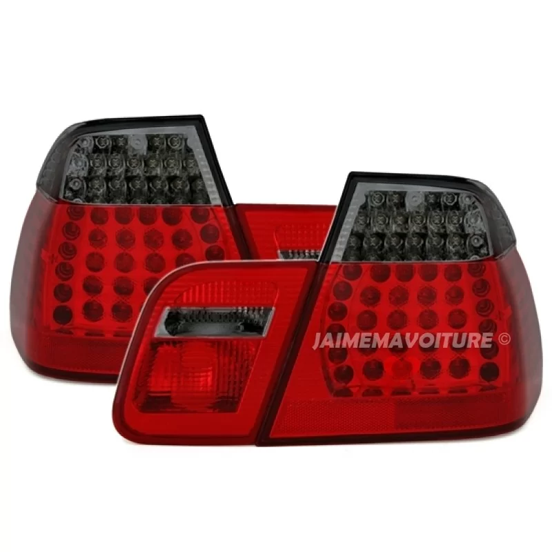 Las luces traseras LED BMW Serie 3 E46 Sedan Rojo Negro