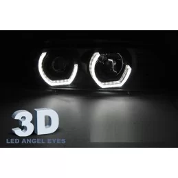 BMW 5-serie E39 3D-ledda strålkastare med änglaljus