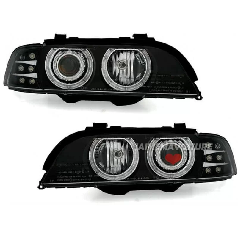 BMW 5 Reeks E39 Angel Eyes koplampen met LED knipperlichten