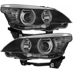 Angel eyes Led koplampen BMW 5 Reeks Zwart