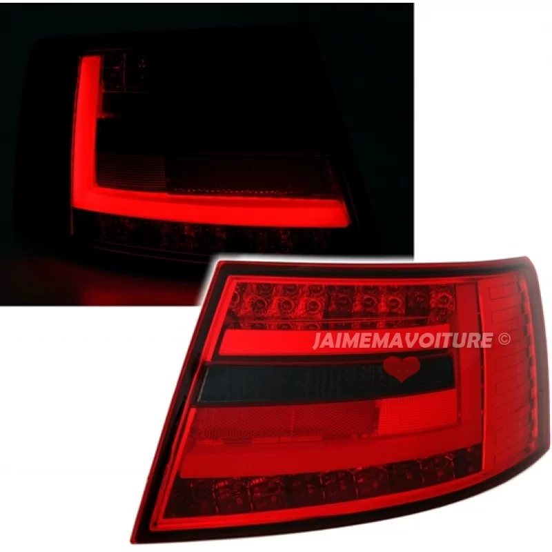 Rear lights tube led red white Audi A6 6 pines