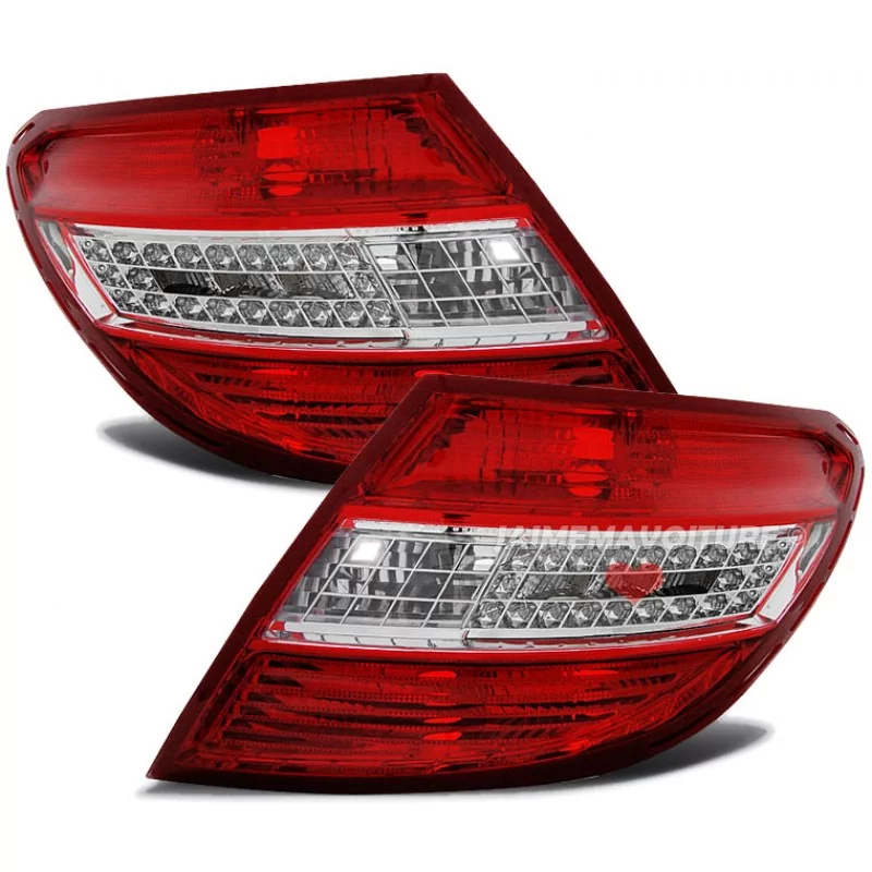 Lights rear LED Mercedes class C W204 red white