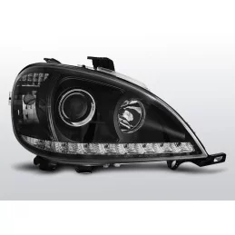 Negro faros delanteros Mercedes ML W163 tuning