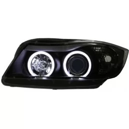 Fari anteriori Angel eyes CCFL BMW Serie 3 E90 E91 Nero