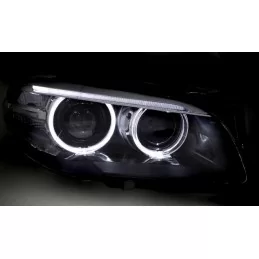 BMW 5-serie F10 F11 xenonstrålkastare med änglaljus fram