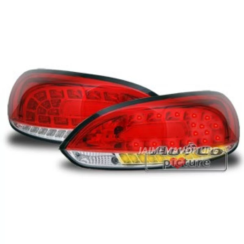 Scirocco red white Led rear lights