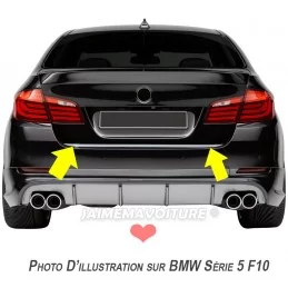 BMW Serie 5 F10 labbro inferiore del bagagliaio in alluminio spazzolato cromato