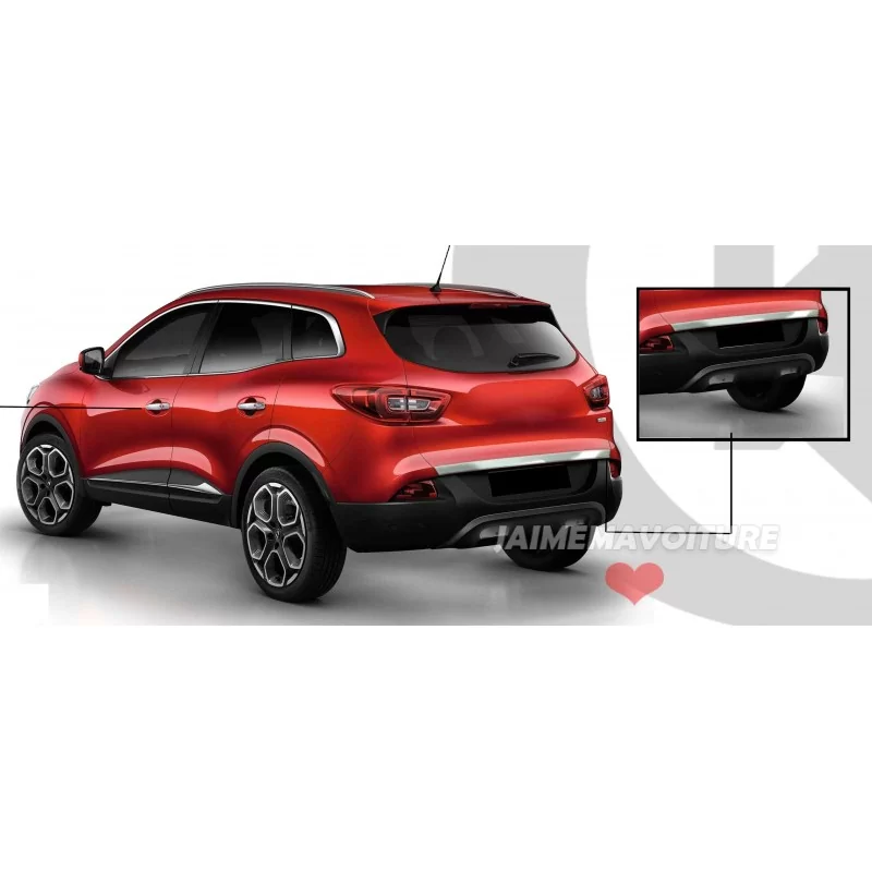 Renault Kadjar labbro inferiore del bagagliaio in alluminio cromato