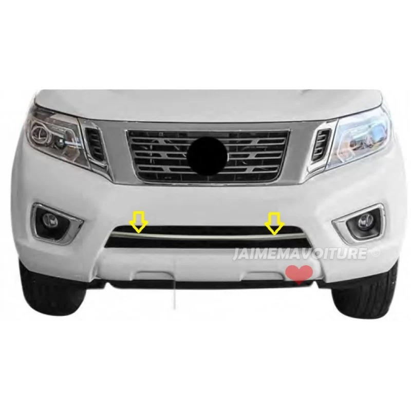 Rajout alu chrome pour calandre Nissan Navara D23