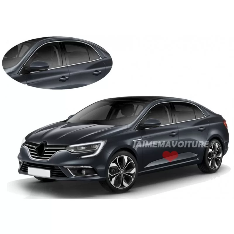 Renault Megane 4 berlina cornice dei finestrini in lega cromata