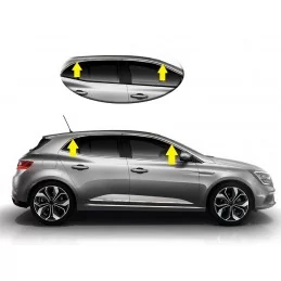 Renault Megane 4 krom aluminium nedre fönsteromfattning