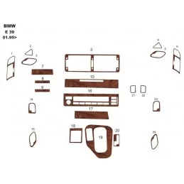 Inserto per cruscotto BMW Serie 5 E39 23 pezzi