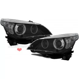 Fari anteriori CCFL Angel eyes BMW E60 Serie 5 Xenon