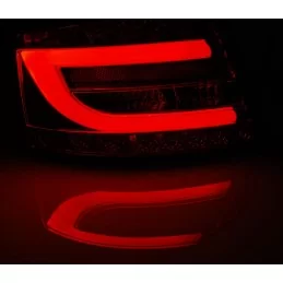 Fanali posteriori a led tubo per Audi A6 rosso fumé 7 pin