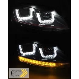 Faros delanteros led línea U VW Golf 7 cromo