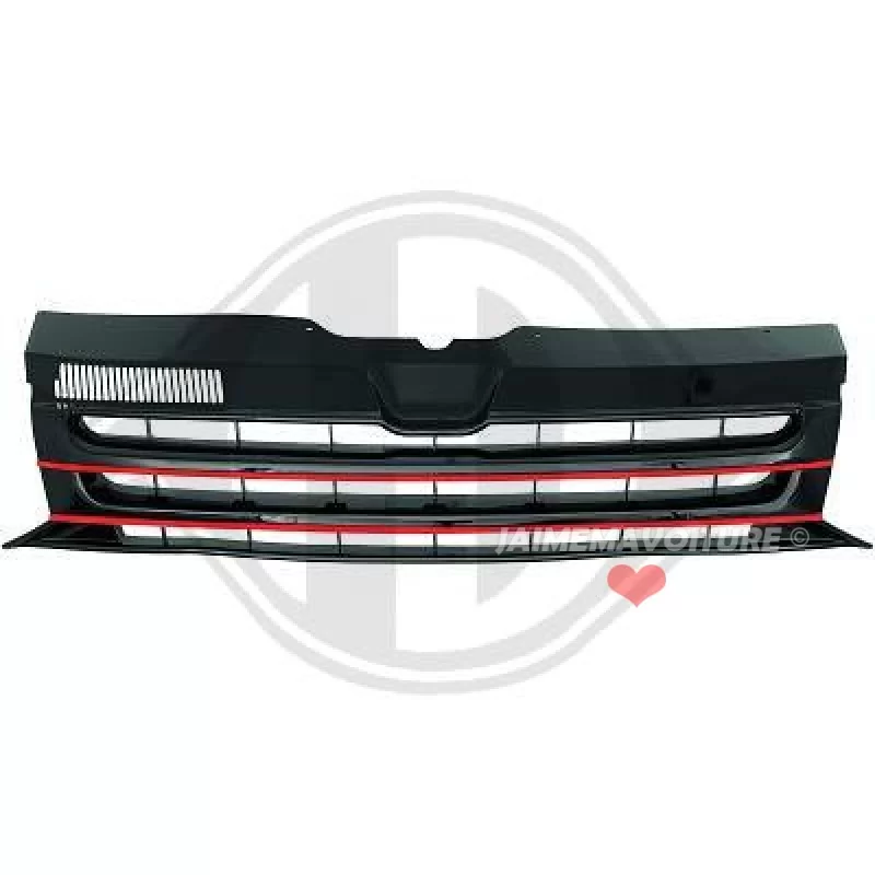 Rejilla negro rojo VW T5 2009-2015