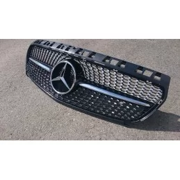 Mercedes A-klass W176 diamantkylargrill - Svart krom