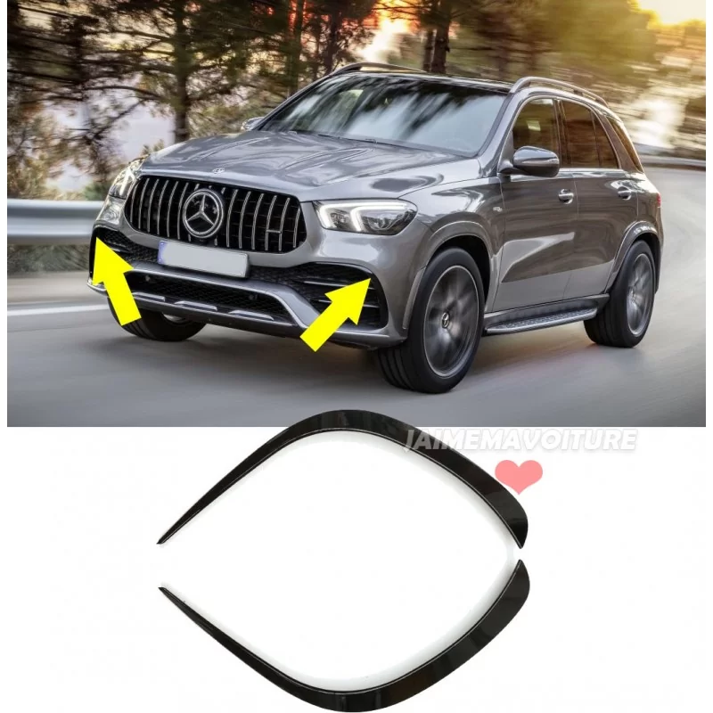 Uppgradering av främre stötfångare Mercedes GLE W167 look GLE63 AMG