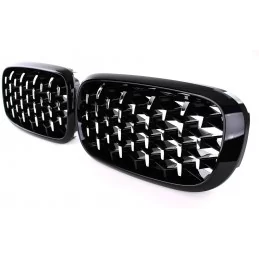 Griglia diamantata per BMW X5 F15 / X6 F16 - Nero cromato