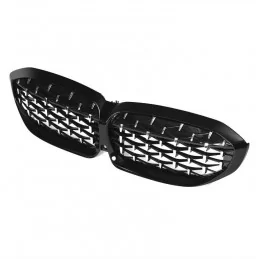 Diamantgrill BMW 318 320 330 G20 svart krom