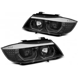 Fari anteriori Angel eyes BMW Serie 3 E90 E91 2005 2006 2007 2008