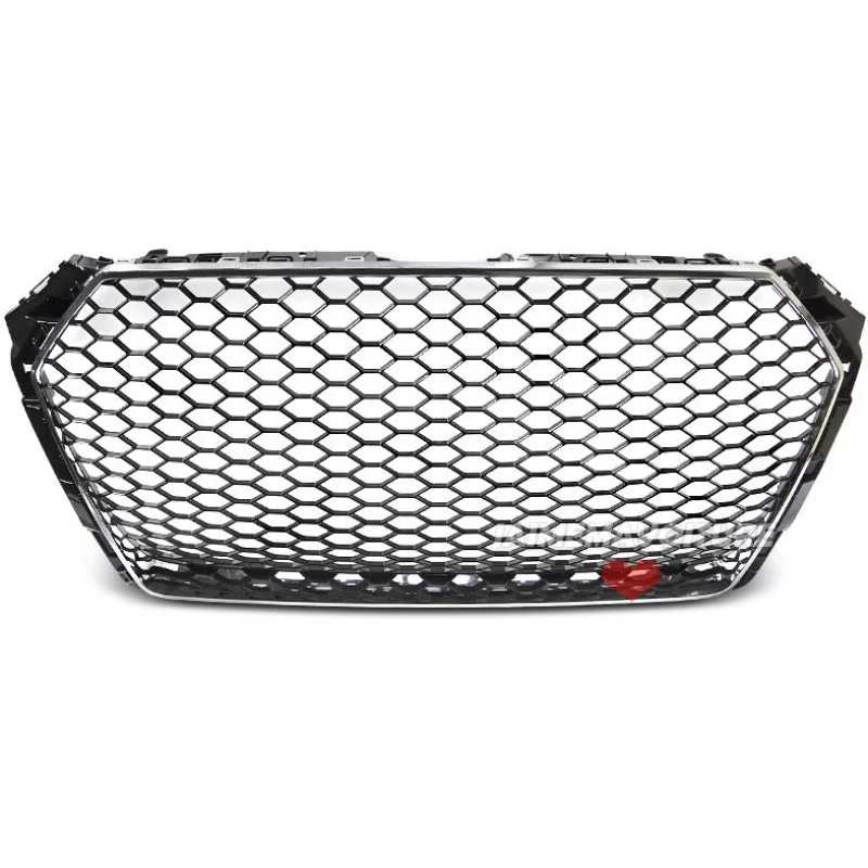 Frontgrill Audi A4 B9 look RS4 svart krom