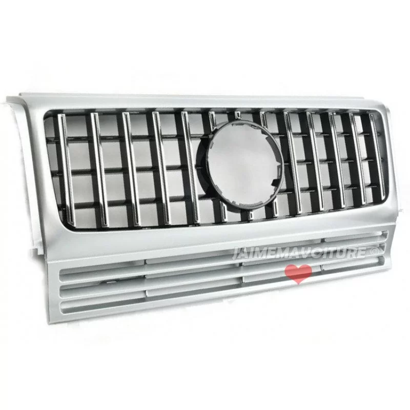 Frontgrill till Mercedes G-klass W463 1990-2014 GT-look - Kromgrå