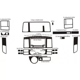 Dashboard insert kit voor VOLKSWAGEN Transporter T5 2009- - 37 stuks