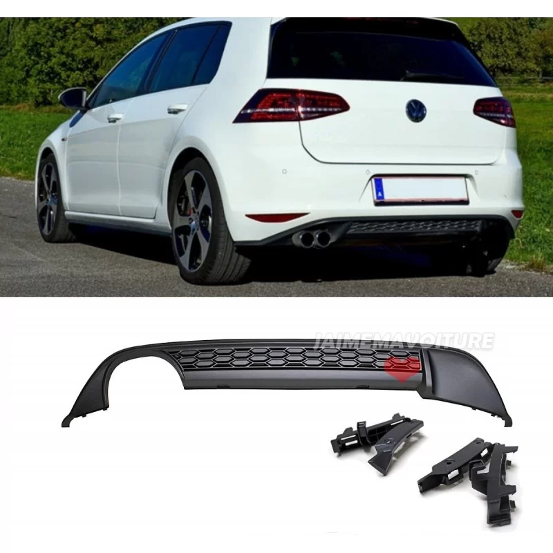 Rear bumper diffuser VW Golf 7 dual output