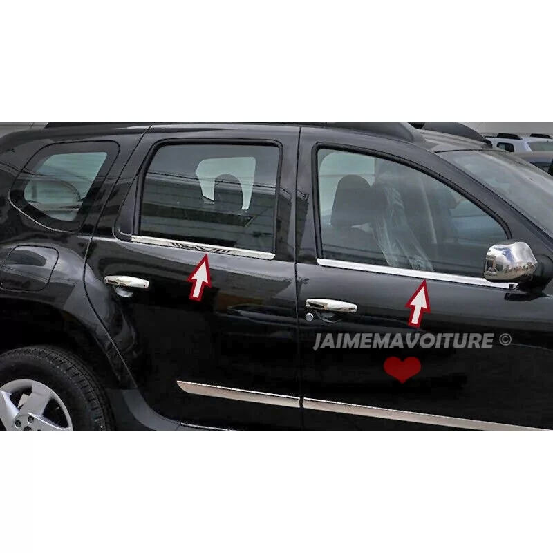 Kromad fönsteromfattning i aluminium DACIA DUSTER 2010-2017