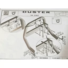 Pare Buffle Chrome Avec Pose Pour Duster - Accessoire compatible 352 Duster  Ii Phase 2 2021 Et Plus