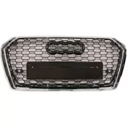 Grill i RS4-look till Audi A4 B9 - svart krom