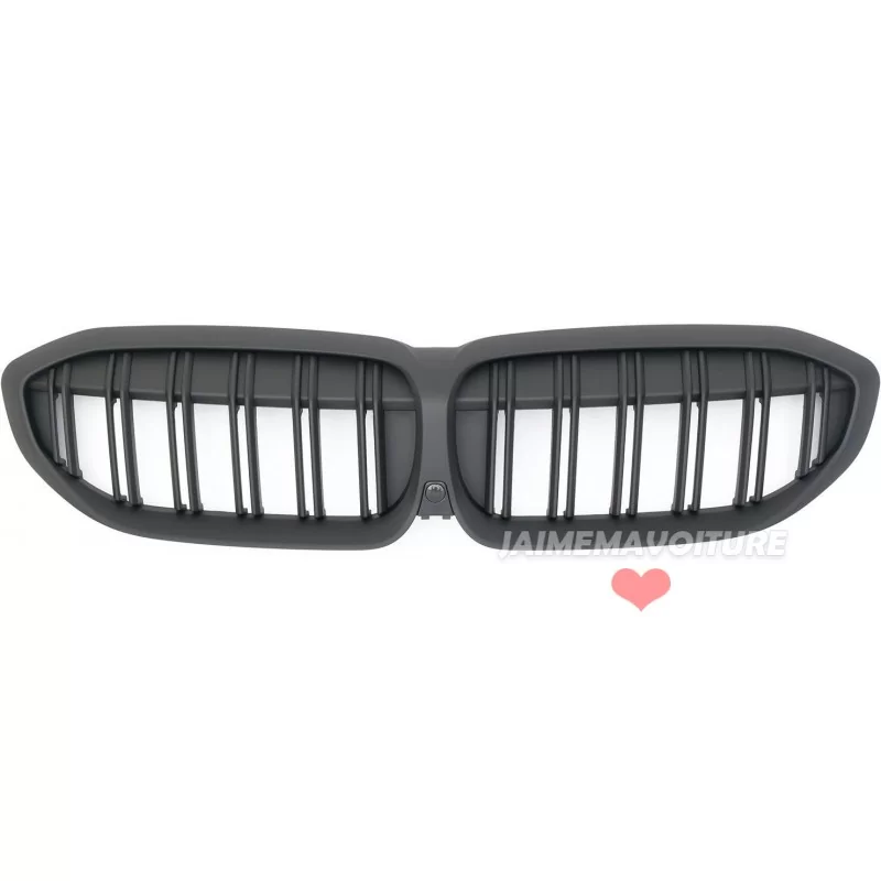 Twin bar grill till BMW 3-serie G20 G21 - matt svart