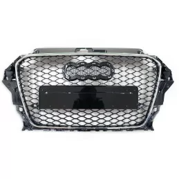 Kylargrill till Audi A3 2012-2016 look RS3 - Svart krom