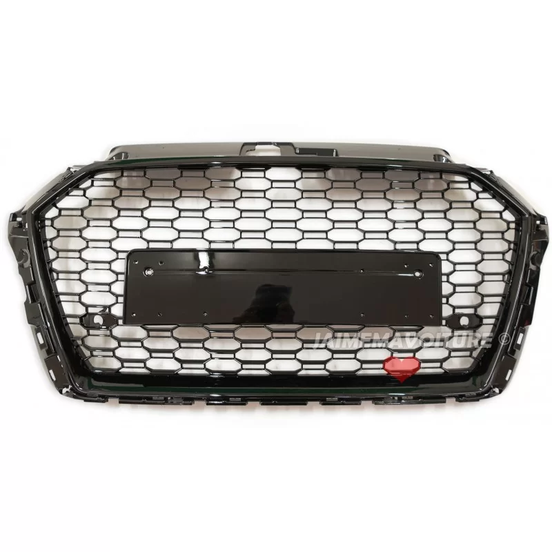 Grille de calandre Audi A3 2016-2019 look RS3 - Noir