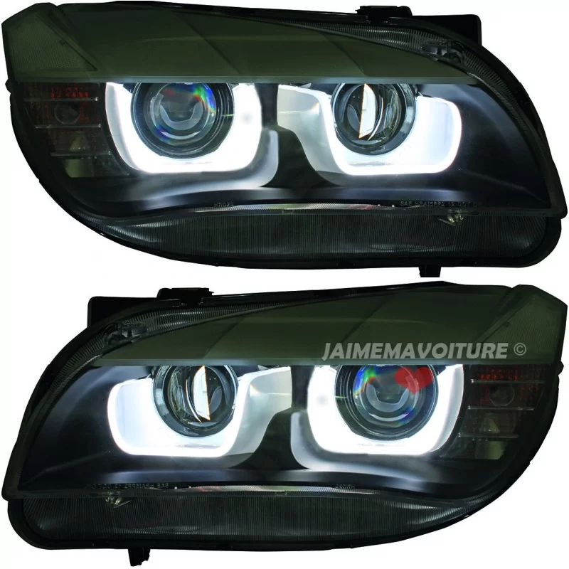 Phares avants angel eyes pour BMW X1 E84 2011-2014