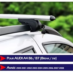 Barres de toit transversales pour Audi A4 B6 AVANT