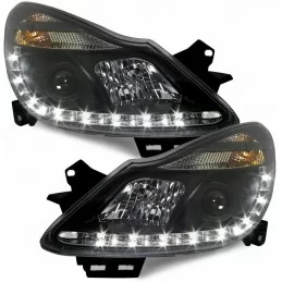 Opel Corsa D Fari anteriori a LED 2006-2011 - Nero