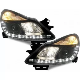 Opel Corsa D front headlights led Sonar black