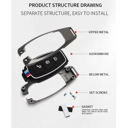 Nyckelfodral för Ford Focus Galaxy Fiesta C-Max Mondeo S-Max Ranger