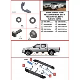 Löparbräda till NISSAN Navara D40 / Pathfinder / Patrol 2005-2020