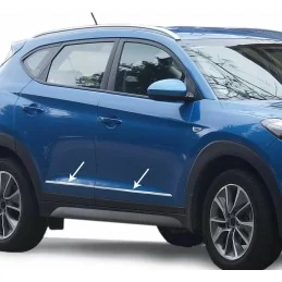 Dörrtröskelpaneler i kromad aluminium för Hyundai Tucson III 2015-2022