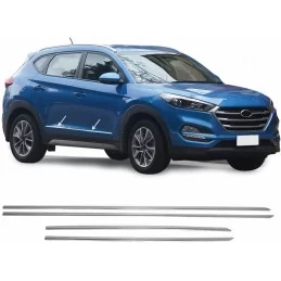 Dörrtröskelpaneler i kromad aluminium för Hyundai Tucson III 2015-2022