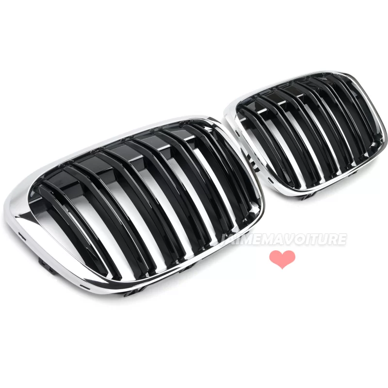 Grille grille look sport for BMW X1 E84 glossy black