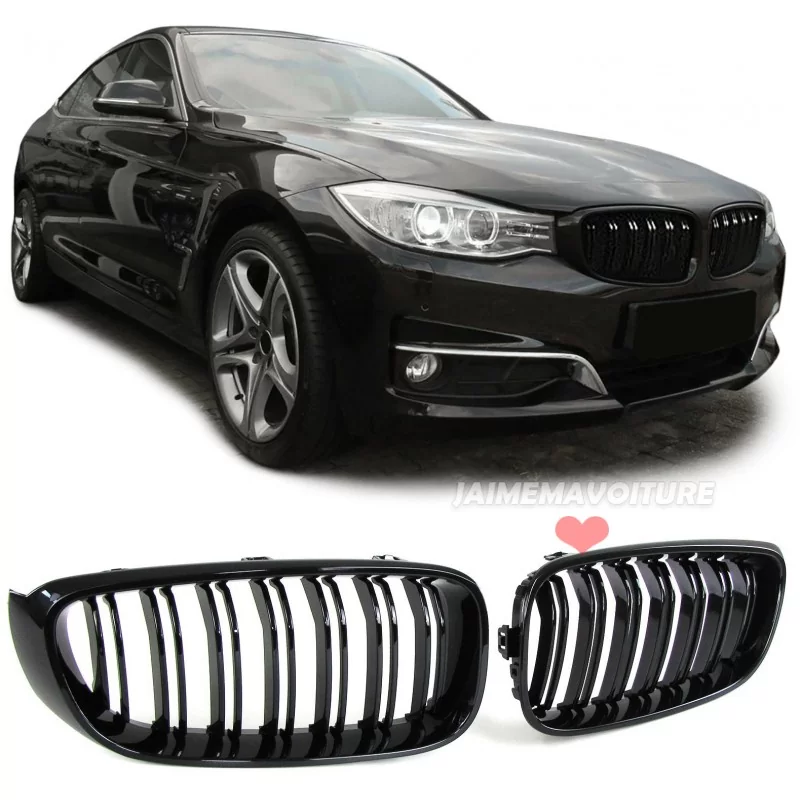 BMW 3-serie GT F34 svart twin-bar-grill