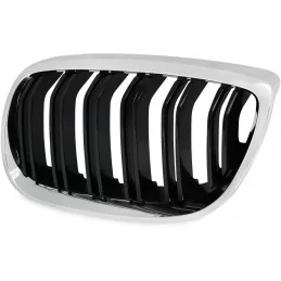 Dubbelt galler till BMW 3-serie E92 E93 2006-2010 - Svart krom