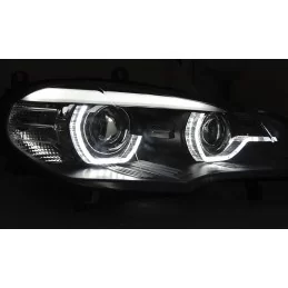 Phare avant angel eyes led xenon pour BMW X5 E70 2007-2010