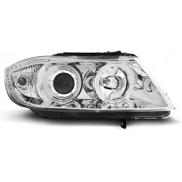 Faro CCFL angel eyes per BMW Serie 3 E90 E91 2005-2008 - Cromo